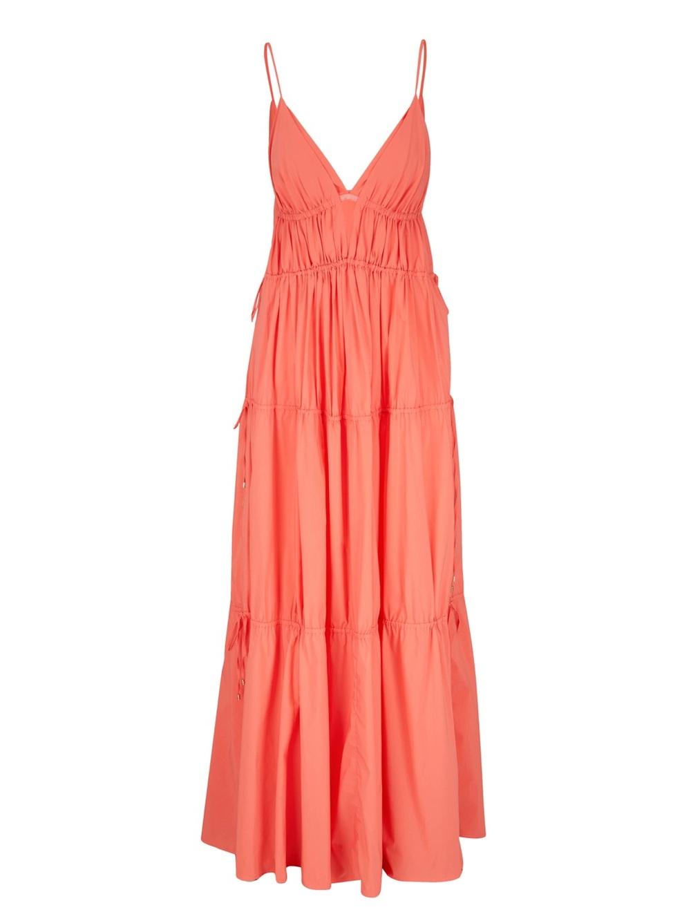 JONATHON SIMKHAI April Parachute Maxi Dress in Coral XS